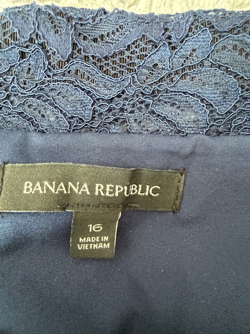 Banana Republic Deep Blue Lace Midi Skirt - Picture 5 of 5